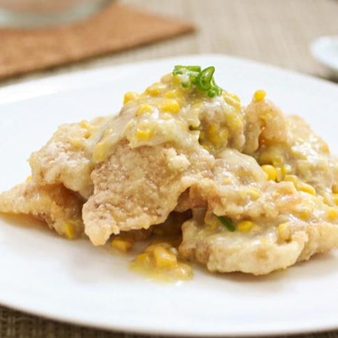 G0.Filet De Poisson Avec Sauce Au Maïs Doux