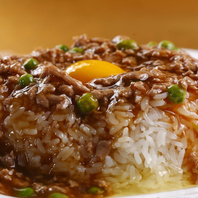 Cantonese minced beef rice bowls - Restaurant PM