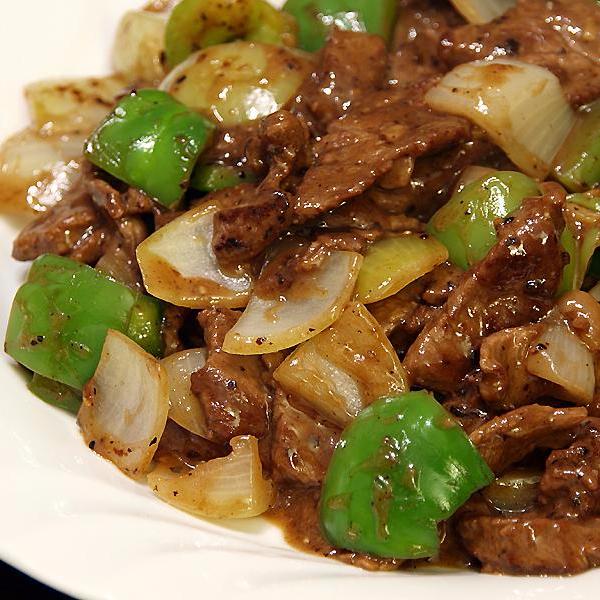 Beef with pepper in black bean sauce - Restaurant PM