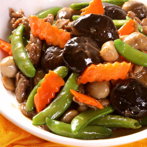 Beef with 2 kinds of mushrooms in Oyster Sauce - Restaurant PM