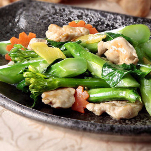Chicken with Chinese broccoli / baby bok choy - Restaurant PM
