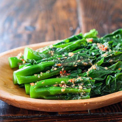Stir fried Chinese broccoli with garlic - Restaurant PM