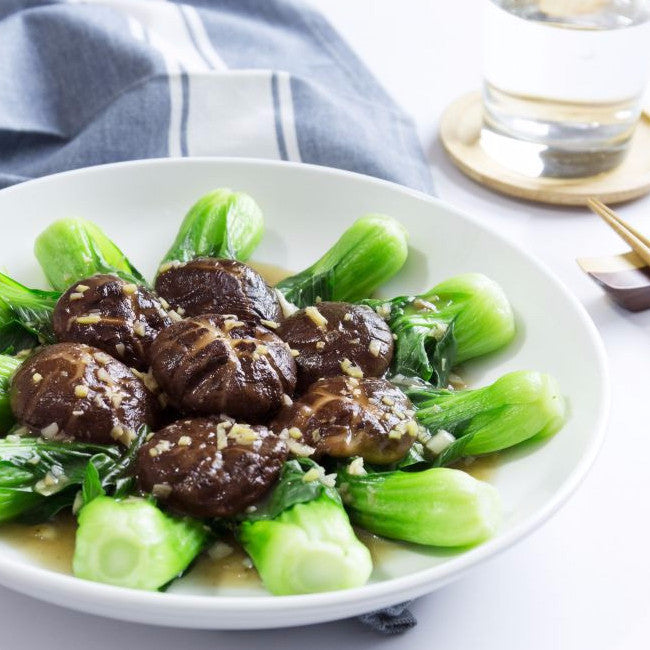 Baby bok choy with Chinese mushrooms - Restaurant PM