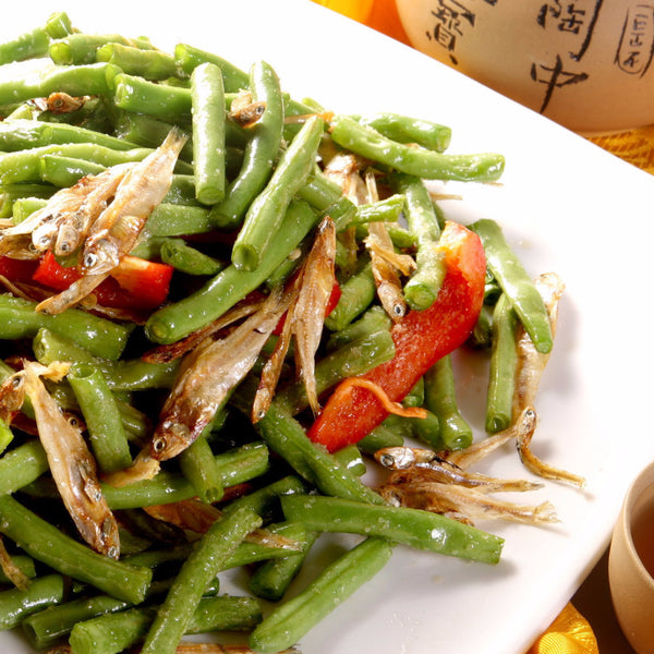 Dried fish with fresh green beans - Restaurant PM