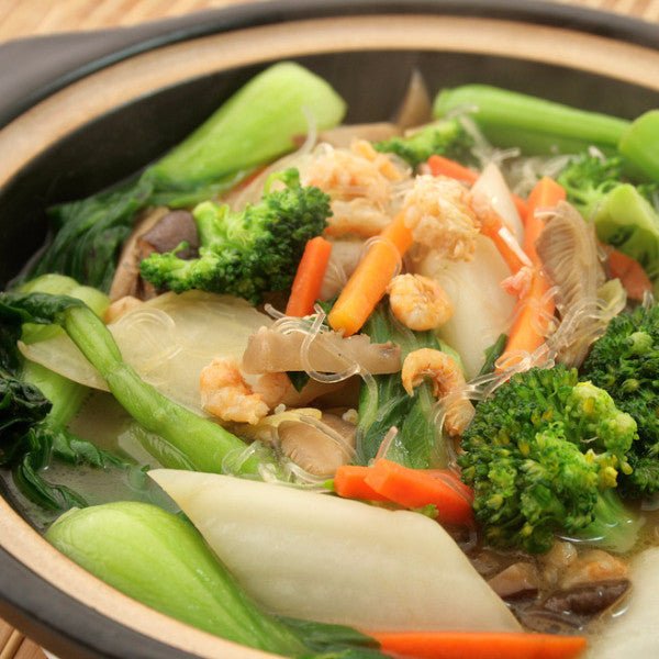 Mixed vegetable and mushrooms hot pot with vermicelli - Restaurant PM