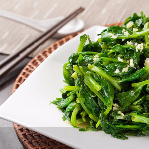 Stir fried snow pea leaves with garlic or plain - Restaurant PM