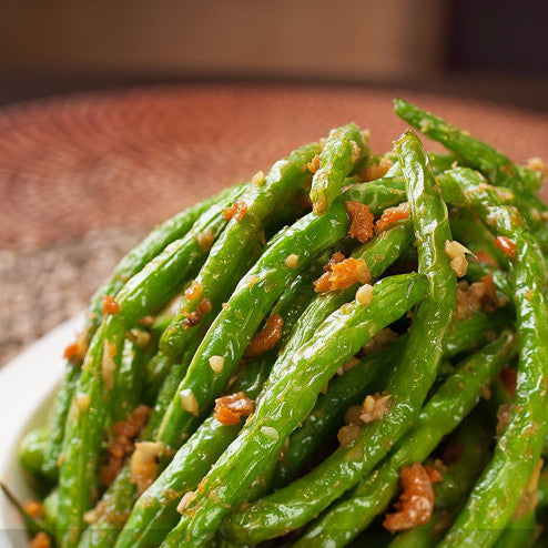 Sautéed minced pork with fresh green beans - Restaurant PM