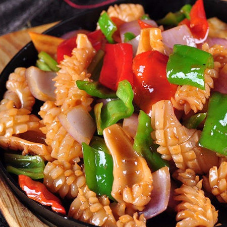 Sizzling stir fried spicy calamari - Restaurant PM