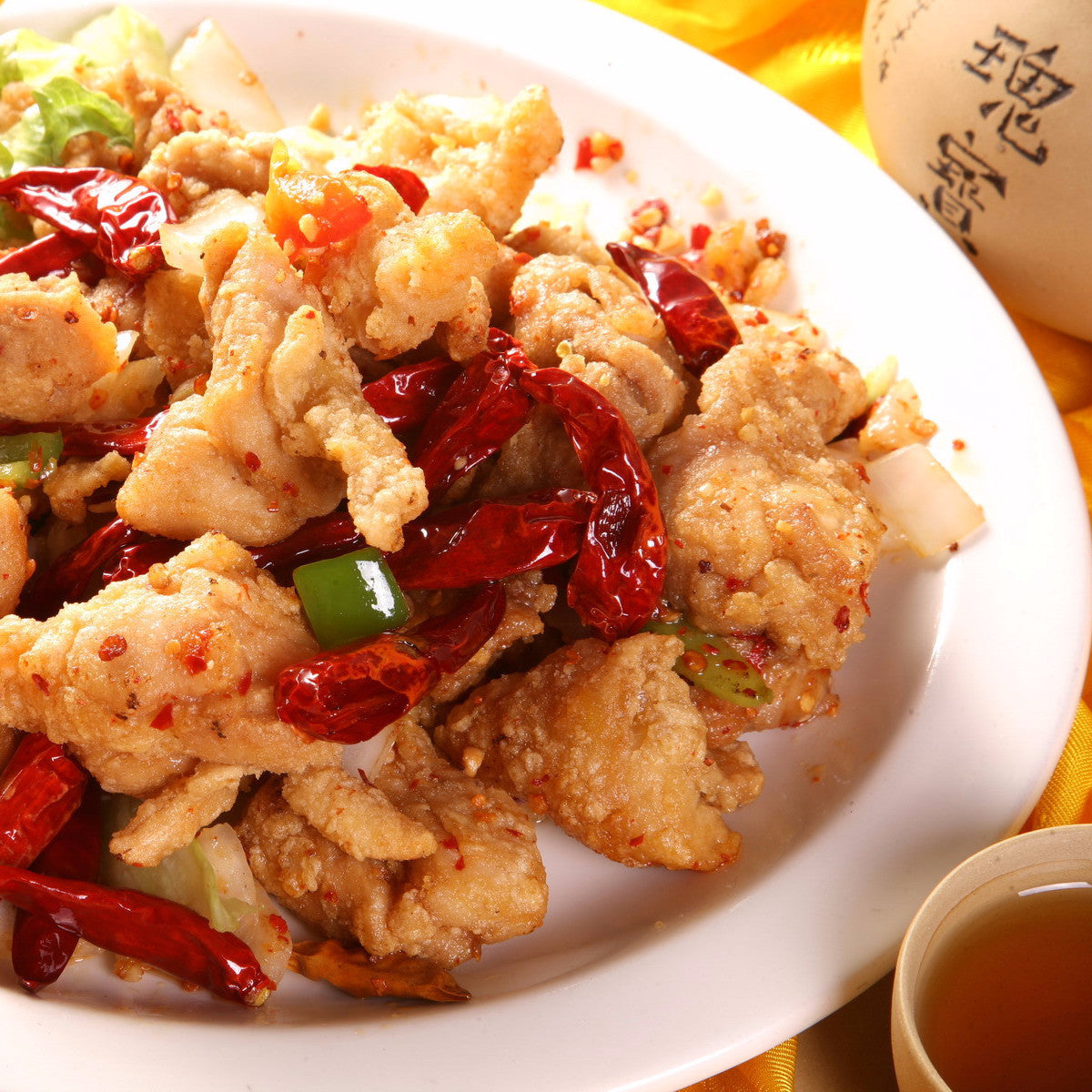 Spicy Salt fried chicken with Chinese wine - Restaurant PM