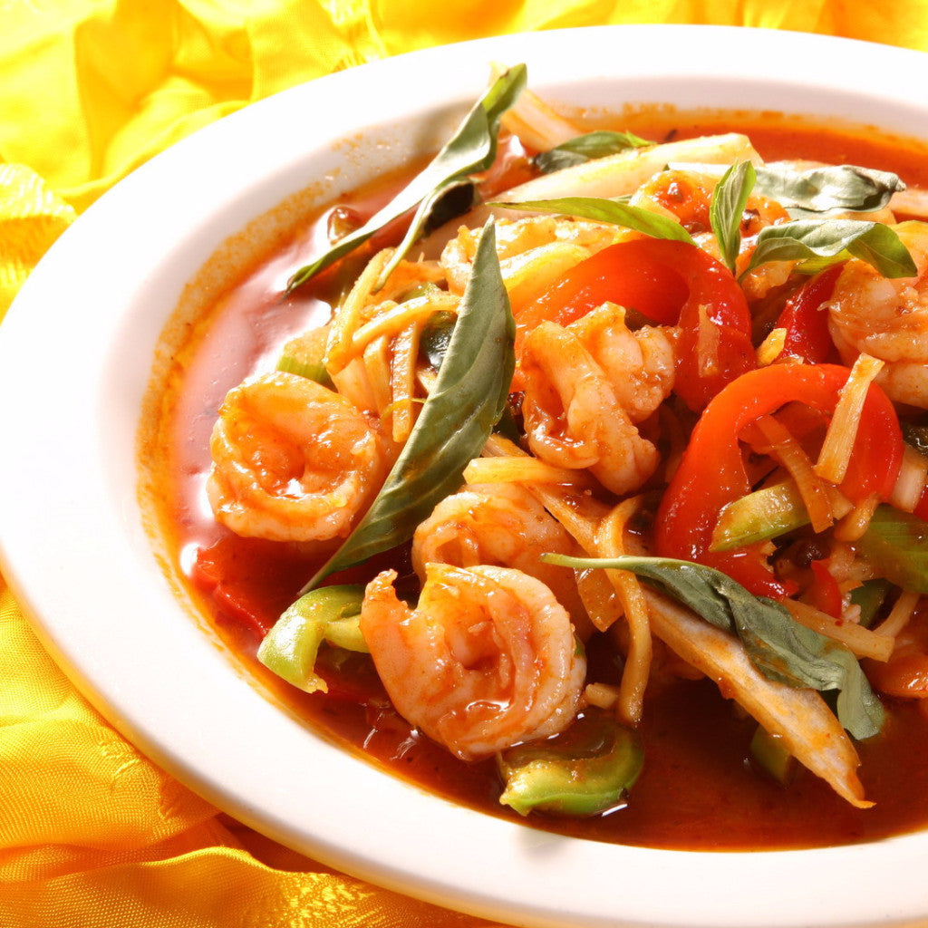 Thai shrimps with pepper and onion - Restaurant PM