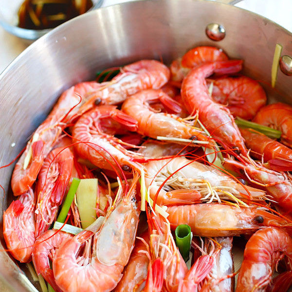 Boiled/Spicy salt whole Shrimps - Seasonal Special - Restaurant PM
